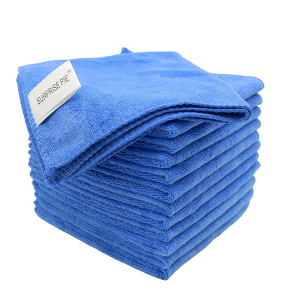400 GSM Microfiber Cleaning Cloths, Ultra Absorbent, Thick, Lint Free Reusable Cleaning Cloths for Kitchen, Glass, Stainless Steel, Car Detailing & Household Cleaning, 6 Pack, 12" x 12"