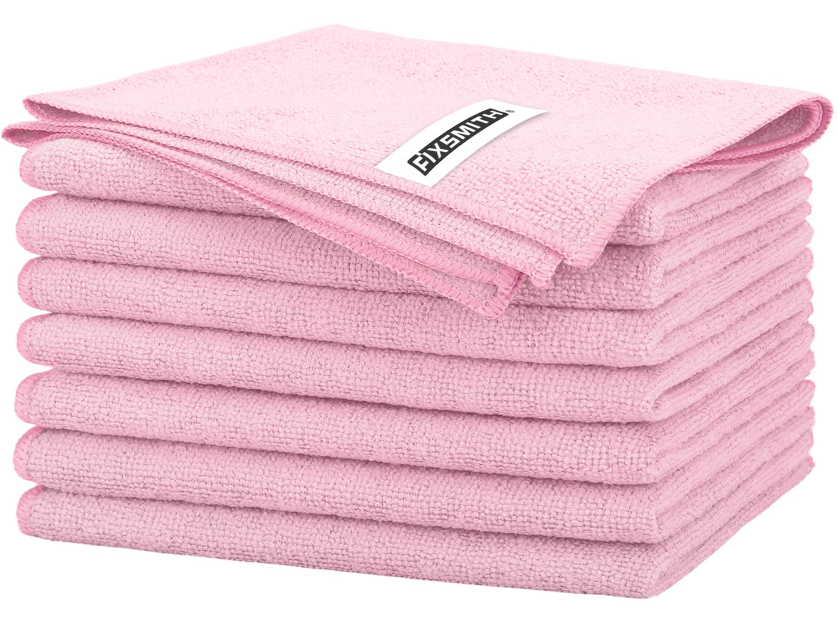 FIXSMITH Microfiber Cleaning Cloth - Pack of 8, Size: 12 x 16 in, Multi-Functional Cleaning Towels, Highly Absorbent Cleaning Rags, Lint-Free, Streak-Free Cleaning Cloths for Car Kitchen Home
