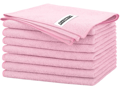 FIXSMITH Microfiber Cleaning Cloth - Pack of 8, Size: 12 x 16 in, Multi-Functional Cleaning Towels, Highly Absorbent Cleaning Rags, Lint-Free, Streak-Free Cleaning Cloths for Car Kitchen Home