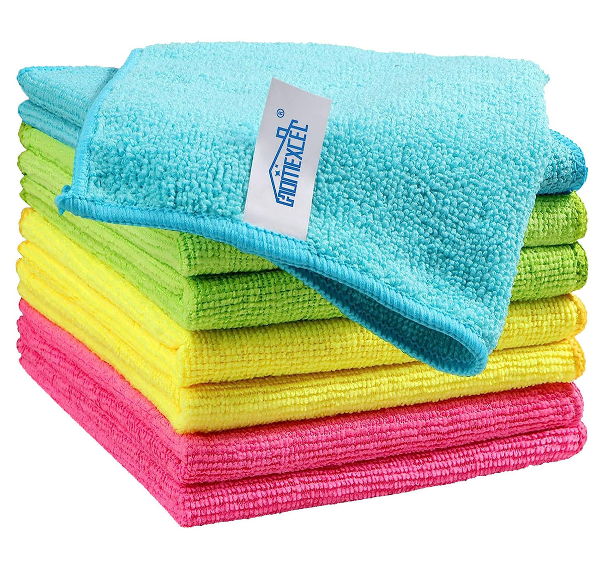 HOMEXCEL 8PK Microfiber Cleaning Cloth, Cleaning Rags for Home, 11.5x11.5in