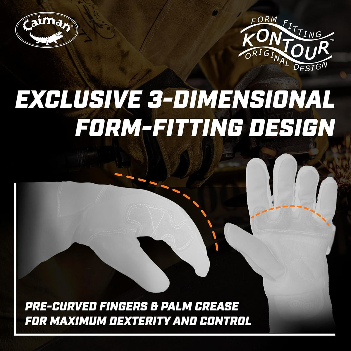 Caiman Kevlar-Seamed Multi-Task Welding Gloves 1828