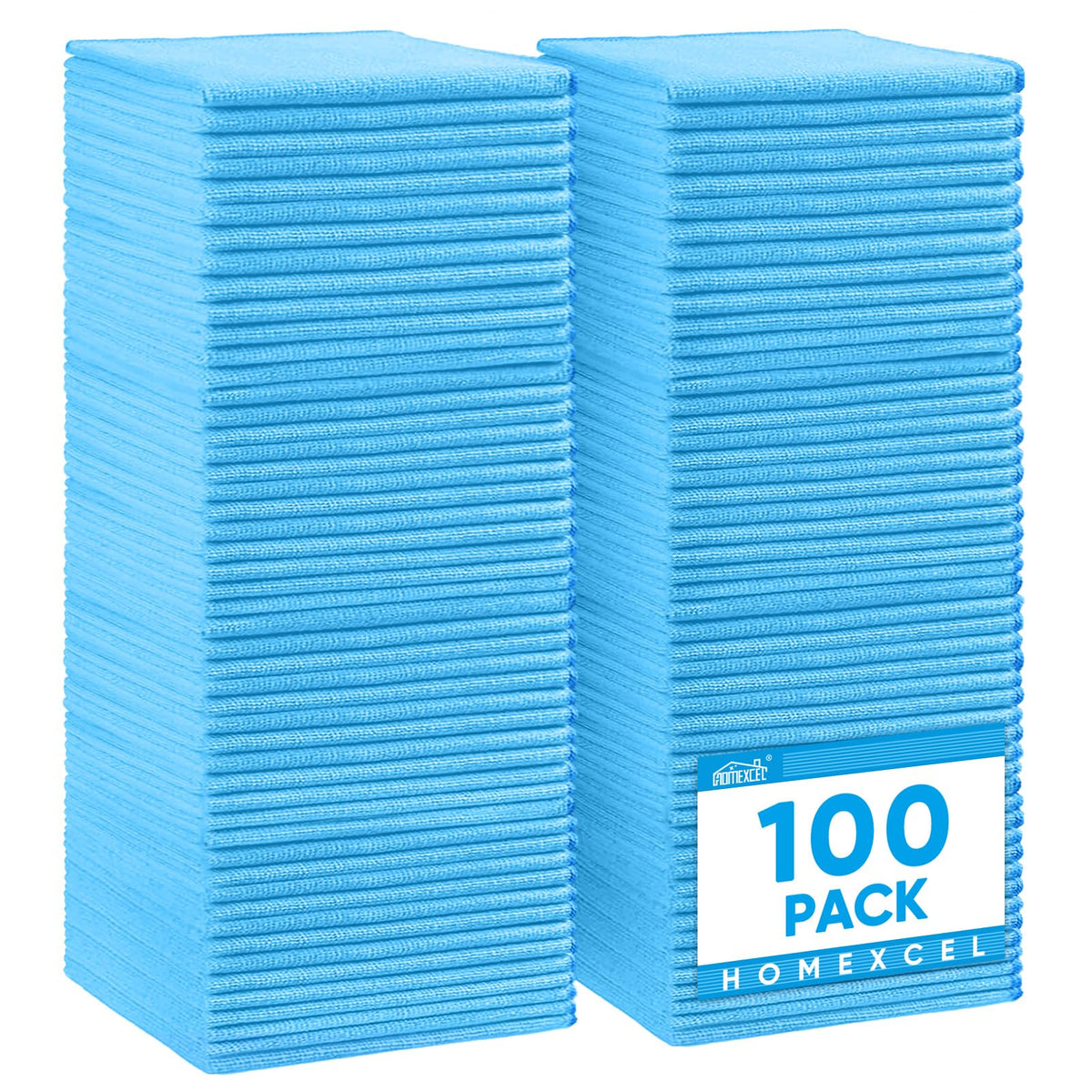 HOMEXCEL 8PK Microfiber Cleaning Cloth, Cleaning Rags for Home, 11.5x11.5in