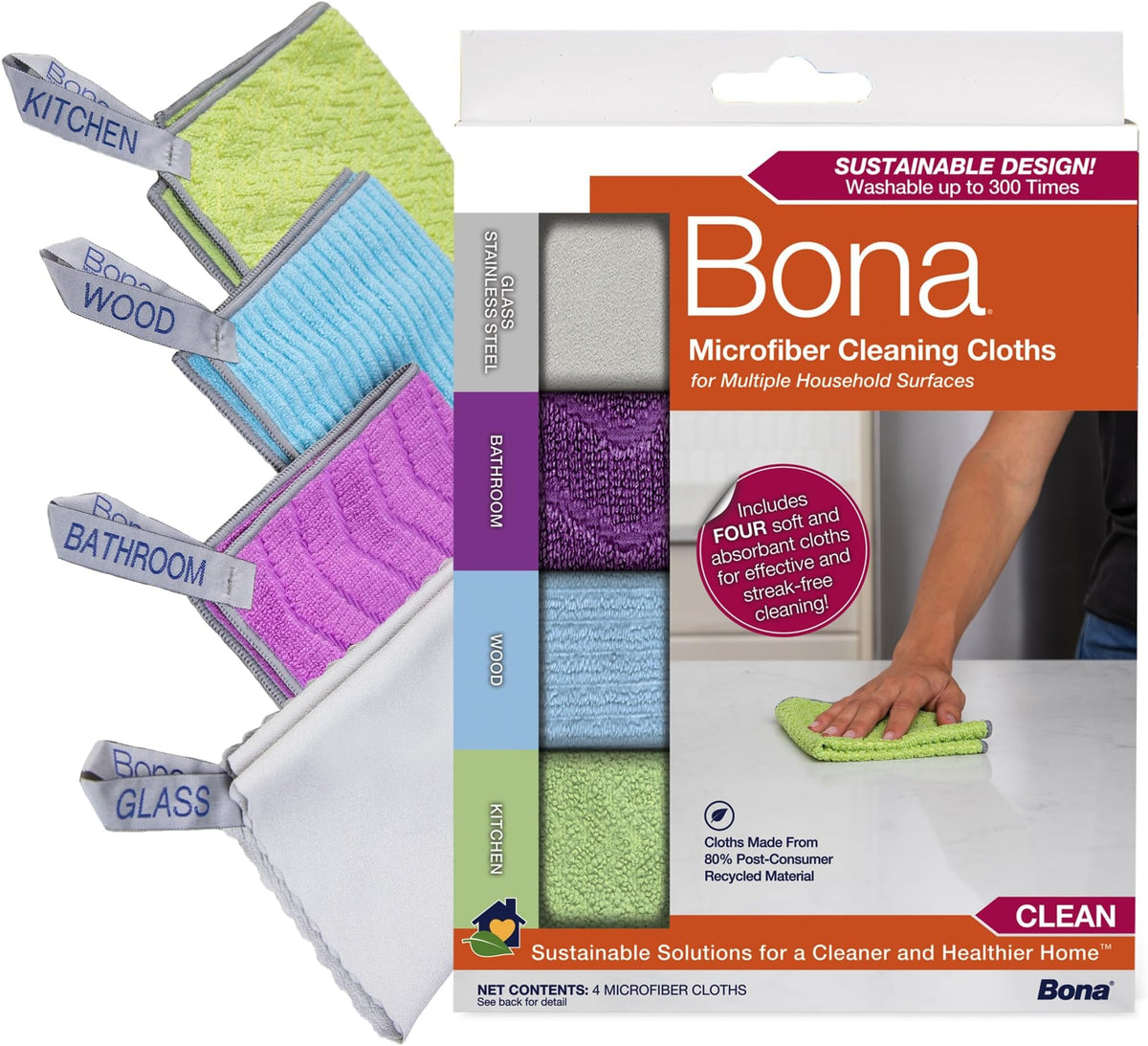 Bona® Microfiber Cleaning Cloths Multipack