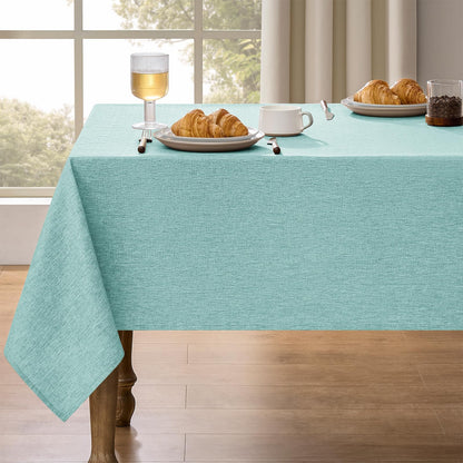 Decorelia Linen Textured Fall Tablecloth Rectangular Burnt Orange, 52"x70"