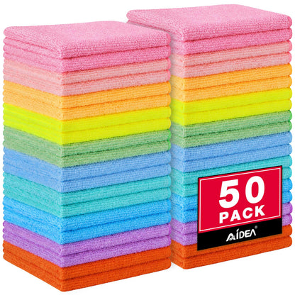 AIDEA Microfiber Cleaning Cloth-20PK, Microfiber Towels, Rags,11.5"×11.5"