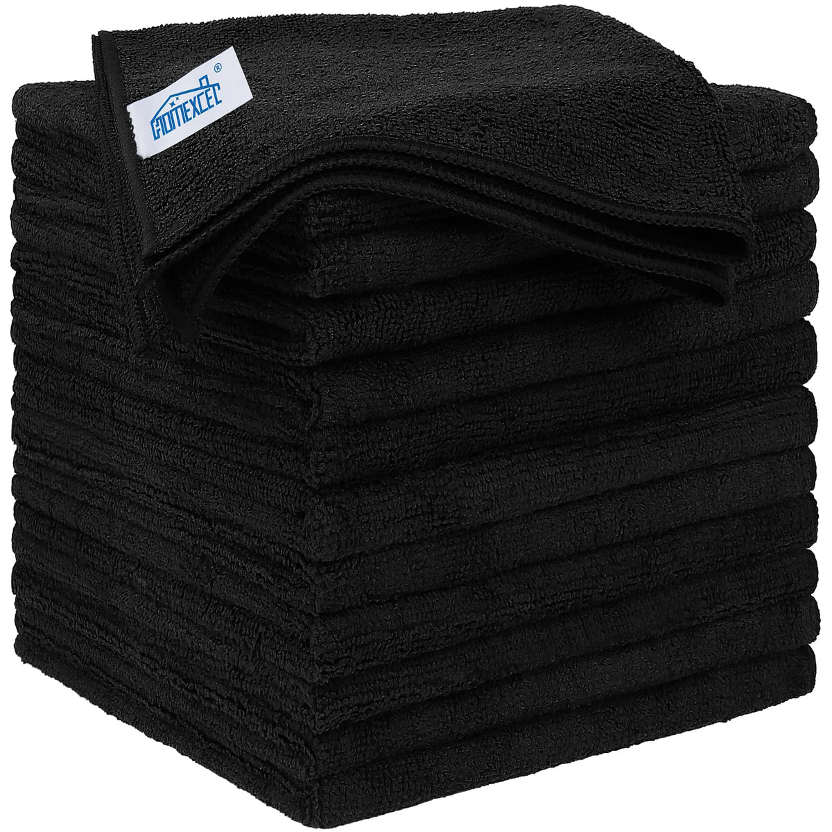 HOMEXCEL White Microfiber Cleaning Cloth 12 Pack, 12.5 x 12.5 inch Microfiber Towels for Cars, Ultra Absorbent Car Washing Cloth, Lint Free Streak Free Cleaning Rags for Car, Kitchen, and Window
