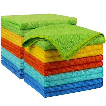 AIDEA Microfiber Cleaning Cloth Pink 10PK, Microfiber Towels 12×12"