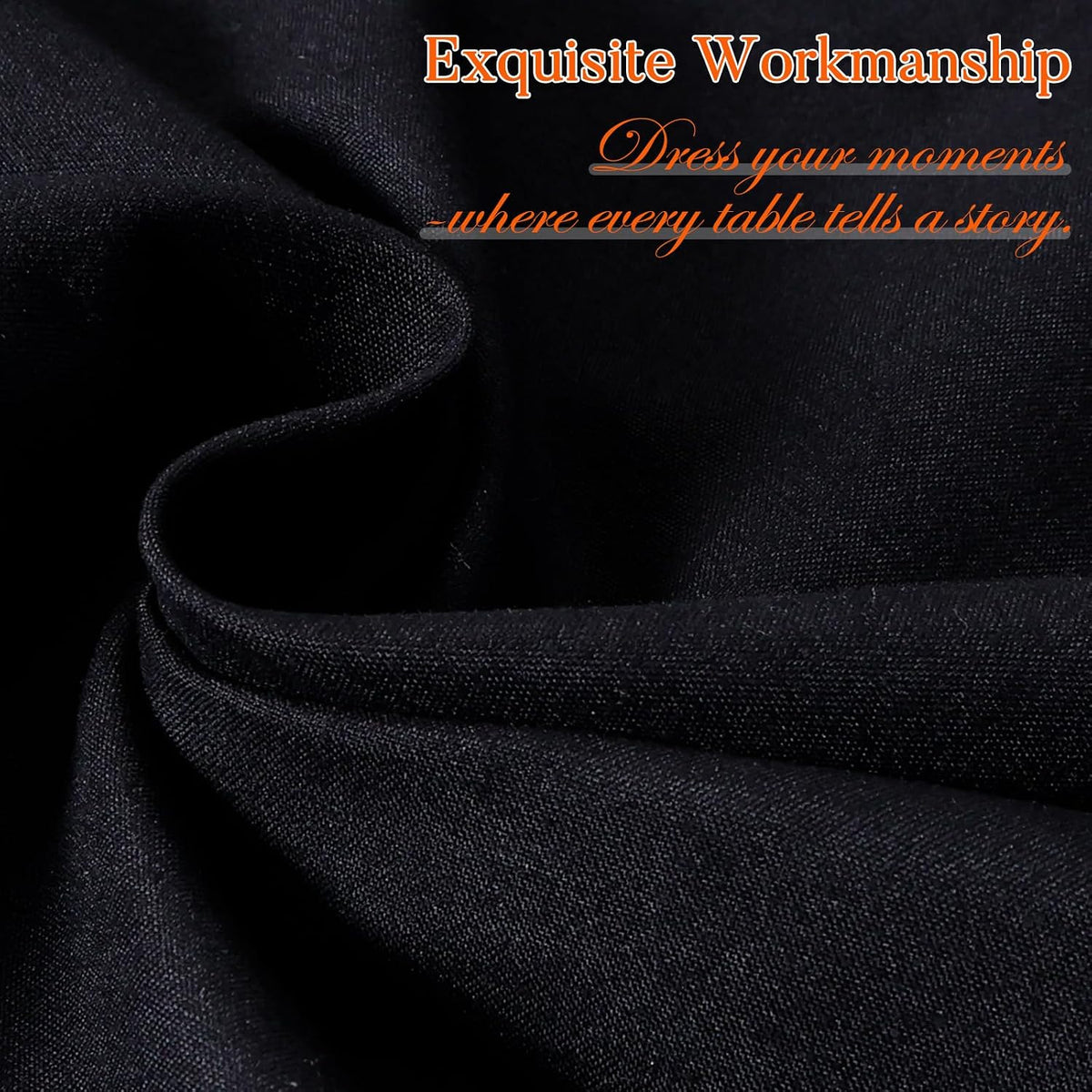 10 Pack Black Tablecloths 60 x 102 Inch for 6 Foot Rectangle Tables