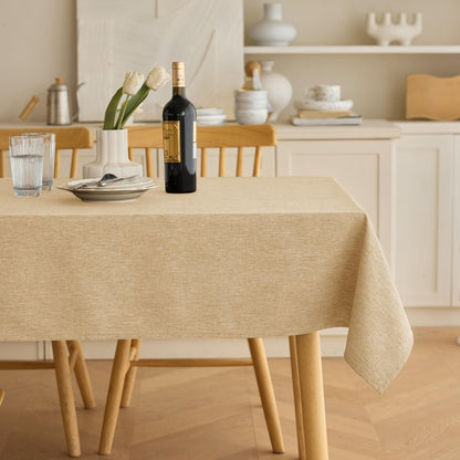 Decorelia Linen Textured Fall Tablecloth Rectangular Burnt Orange, 52"x70"