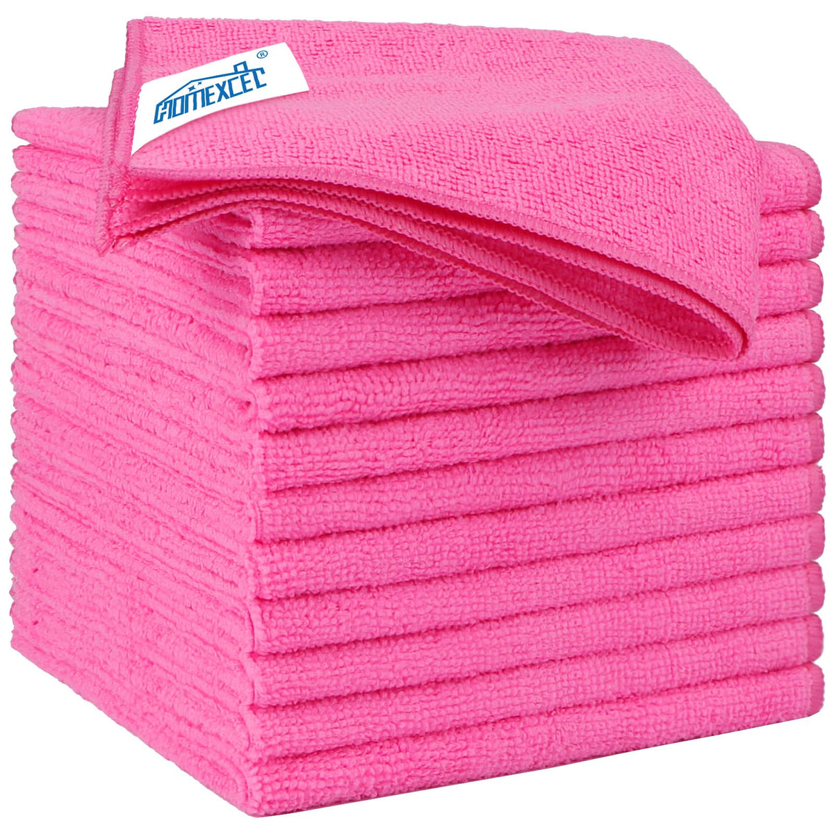 HOMEXCEL Black Microfiber Cleaning Cloth 12 Pack, 12.5 x 12.5 inch Microfiber Towels for Cars, Ultra Absorbent Car Washing Cloth, Lint Free Streak Free Cleaning Rags for Car, Kitchen, and Window
