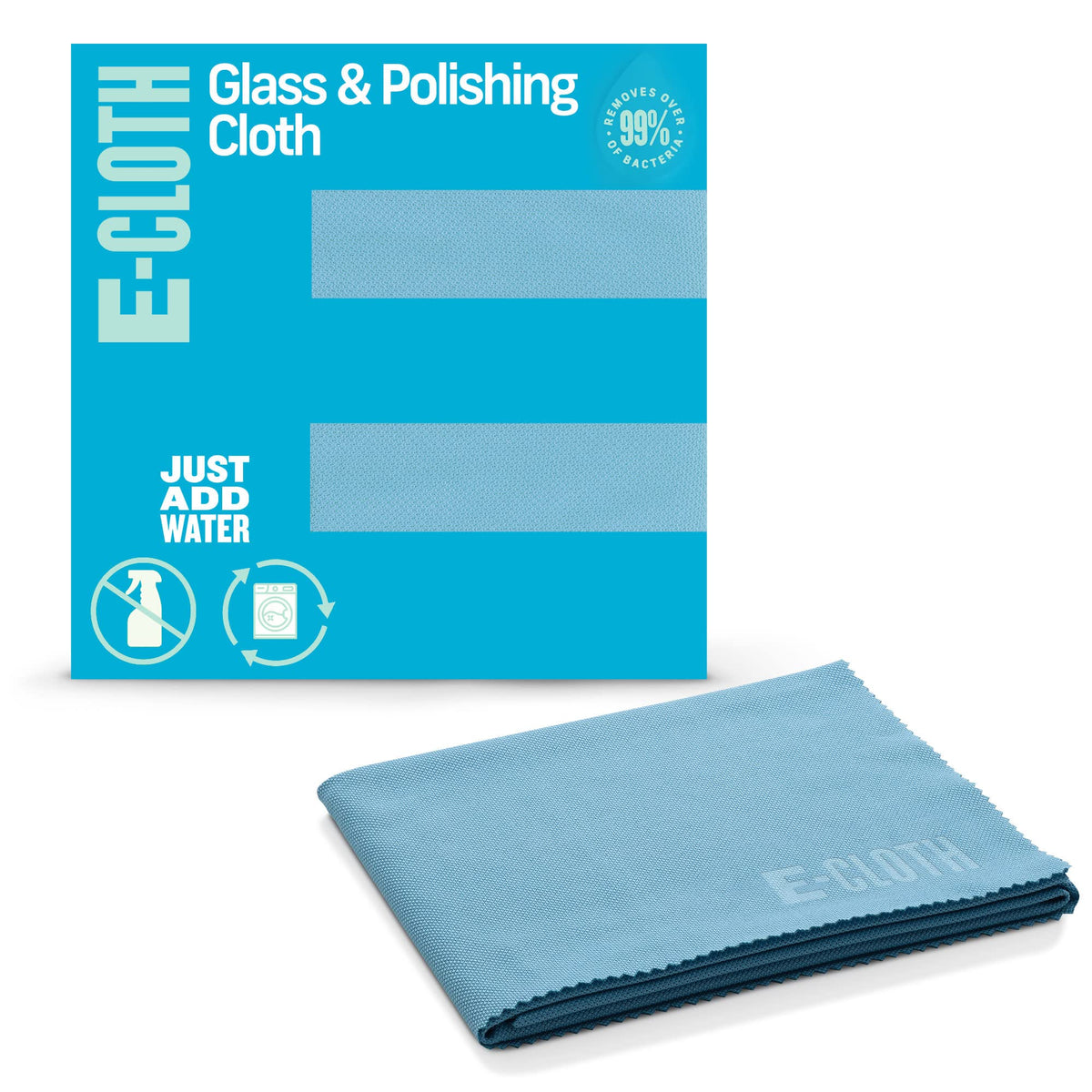 E-Cloth Glass & Polishing Cloth - Reusable & Durable Glass Cleaner - 4 Pack
