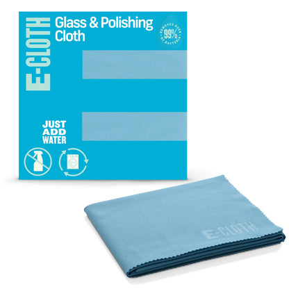 E-Cloth Glass & Polishing Cloth - Reusable & Durable Glass Cleaner - 4 Pack