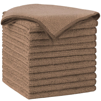 AIDEA White Microfiber Cleaning Cloth-12PK, Cleaning Rags 12"x 12" Reusable