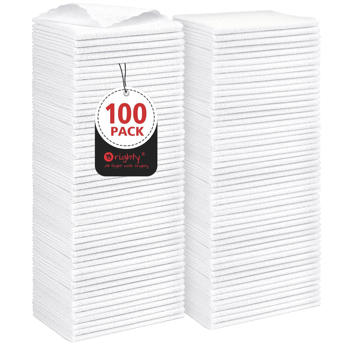 Orighty Microfiber Cleaning Cloth - 24 Pack, Cleaning Rags 12x11 inch
