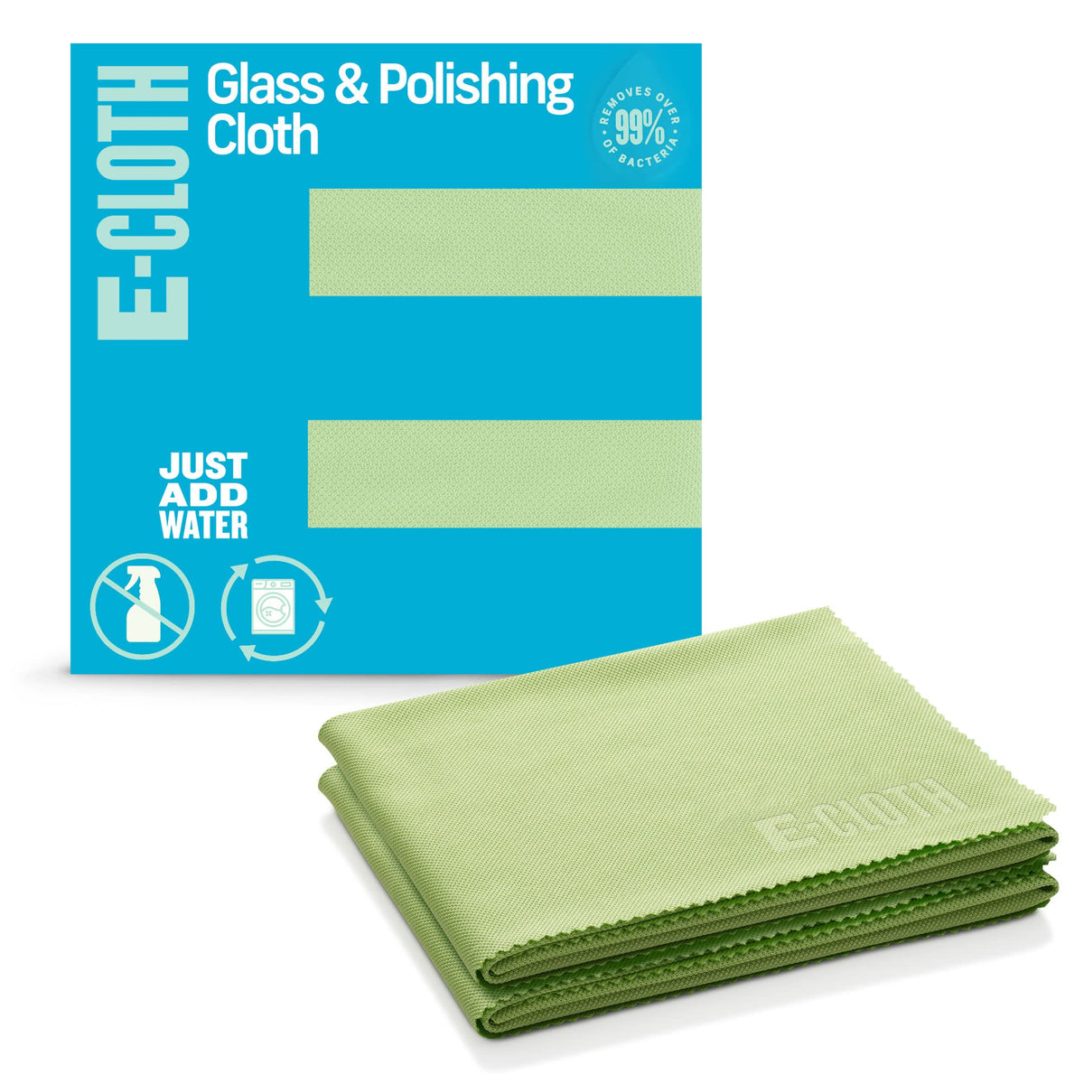 E-Cloth Glass & Polishing Cloth - Reusable & Durable Glass Cleaner - 4 Pack