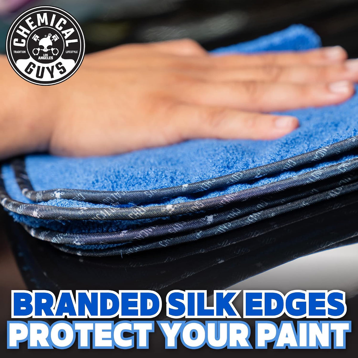 Chemical Guys, Professional Microfiber Towels, 16 x 16 in, Blue, 3 Pack