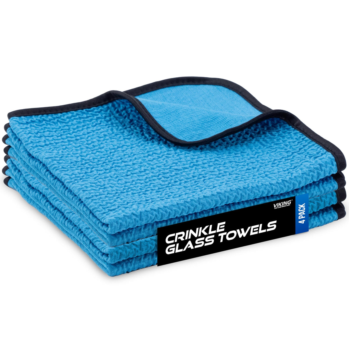 VIKING Glass Microfiber Cleaning Cloth for Car, 16 inch x 16 inch, 2 Pack