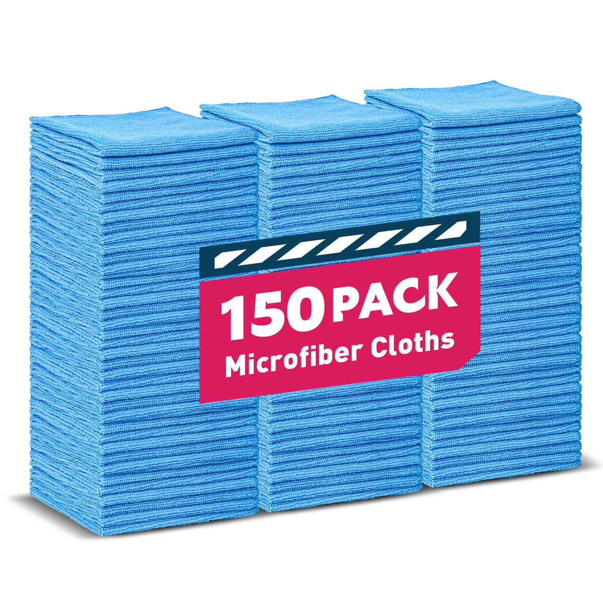 TEAWOO Microfiber Cleaning Cloths-50 Pack, Microfiber Towels Bulk