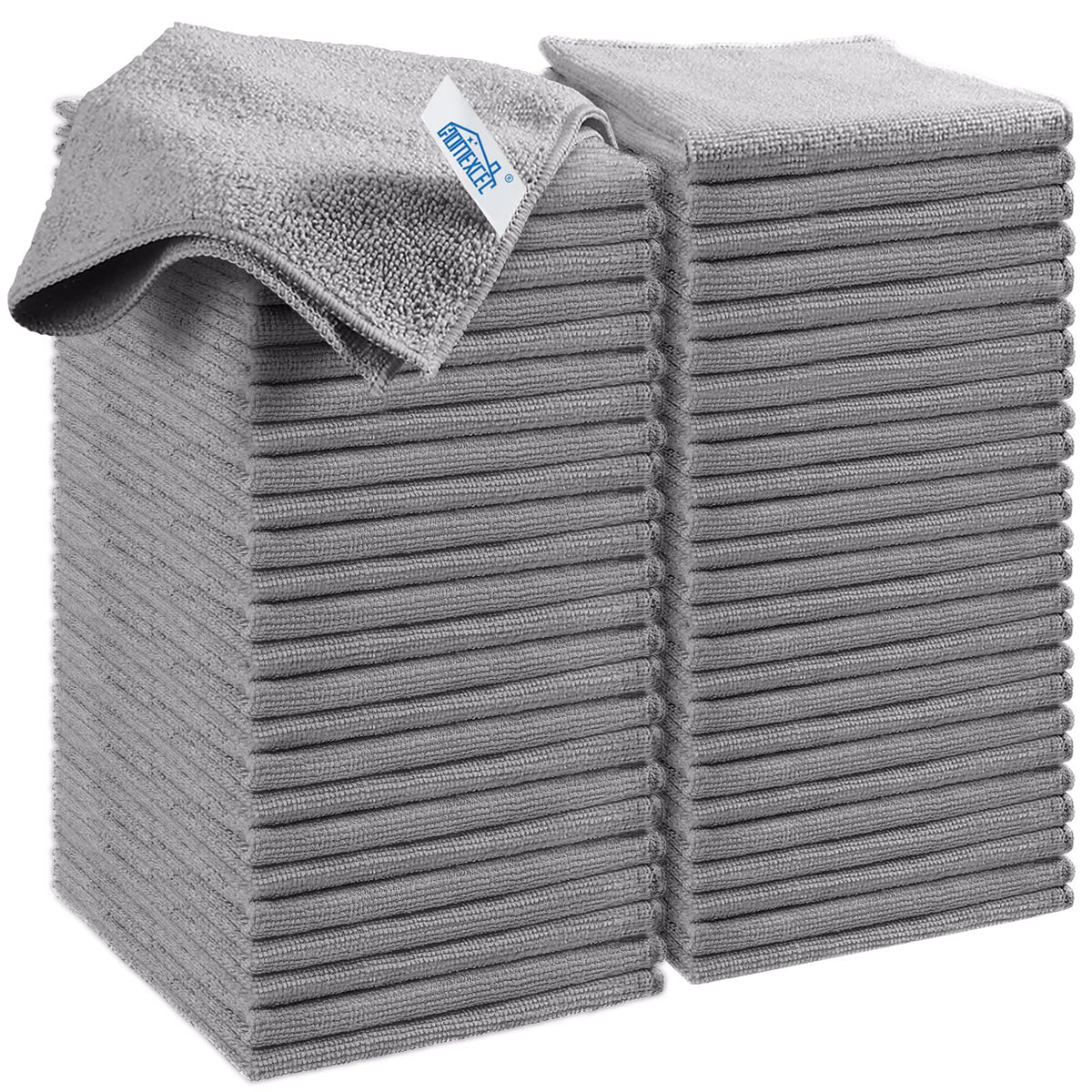 HOMEXCEL 8PK Microfiber Cleaning Cloth, Cleaning Rags for Home, 11.5x11.5in
