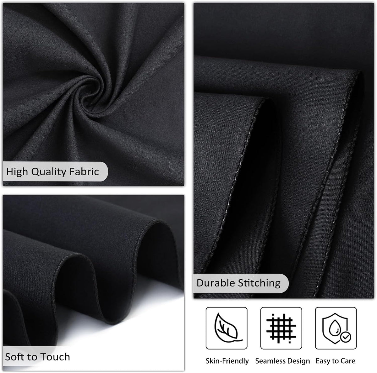 12 Pack Black Tablecloths Rectangle 60 x 102 Inch for 6 Foot Tables