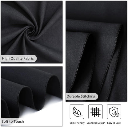 12 Pack Black Tablecloths Rectangle 60 x 102 Inch for 6 Foot Tables