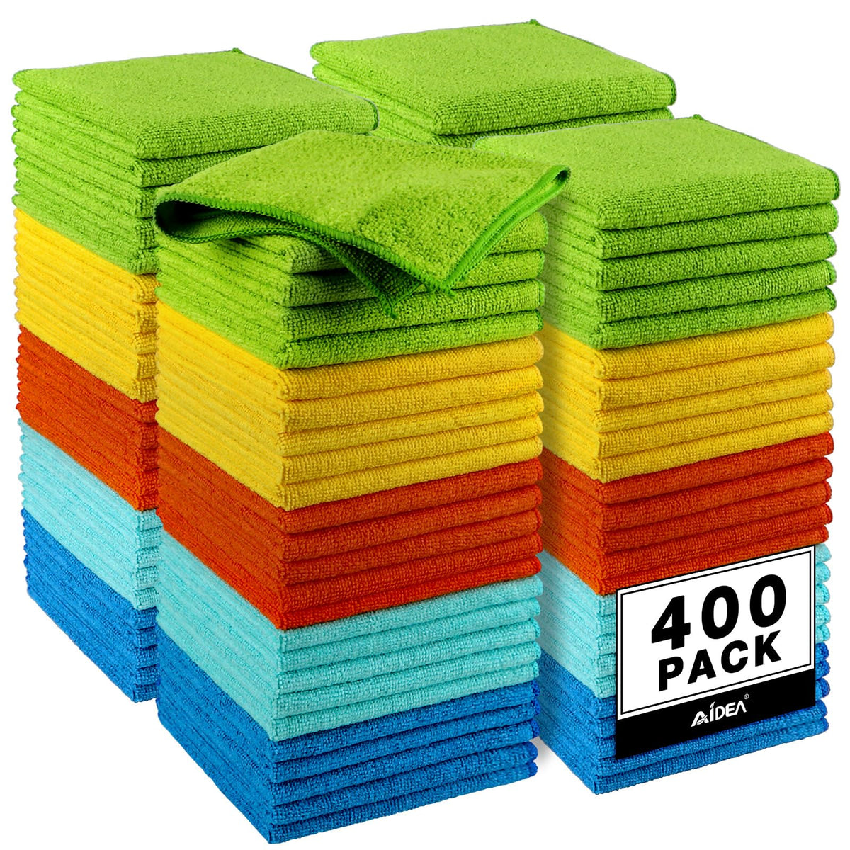 AIDEA Microfiber Cleaning Cloth Pink 10PK, Microfiber Towels 12×12"