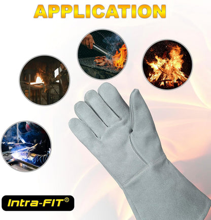 Heat Resistant Leather Gloves, Foundry & Kiln