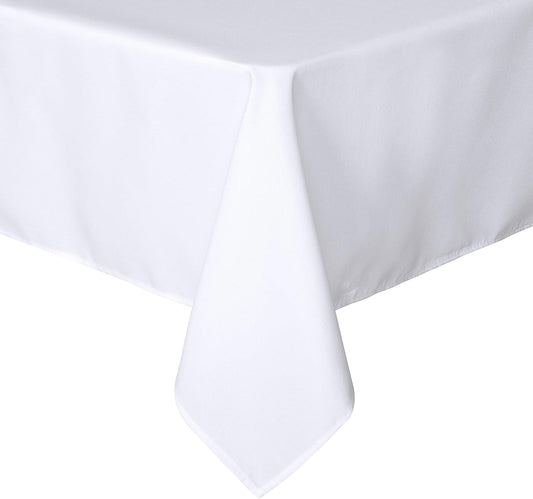 sancua Rectangle Tablecloth, 60 x 84 Inch, White