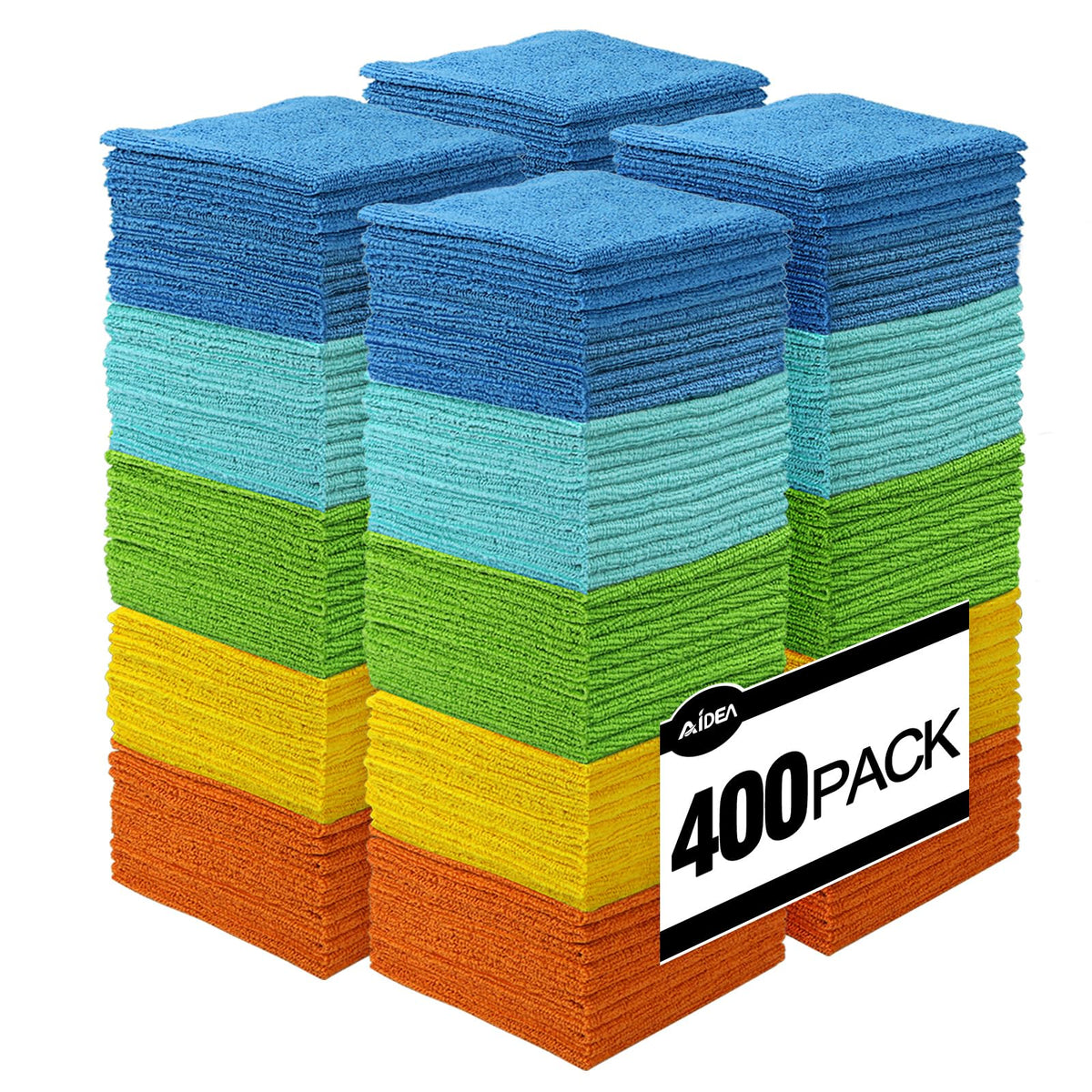 AIDEA Microfiber Cleaning Cloth-50PK, Microfiber Towels for Cars, 12"×12"