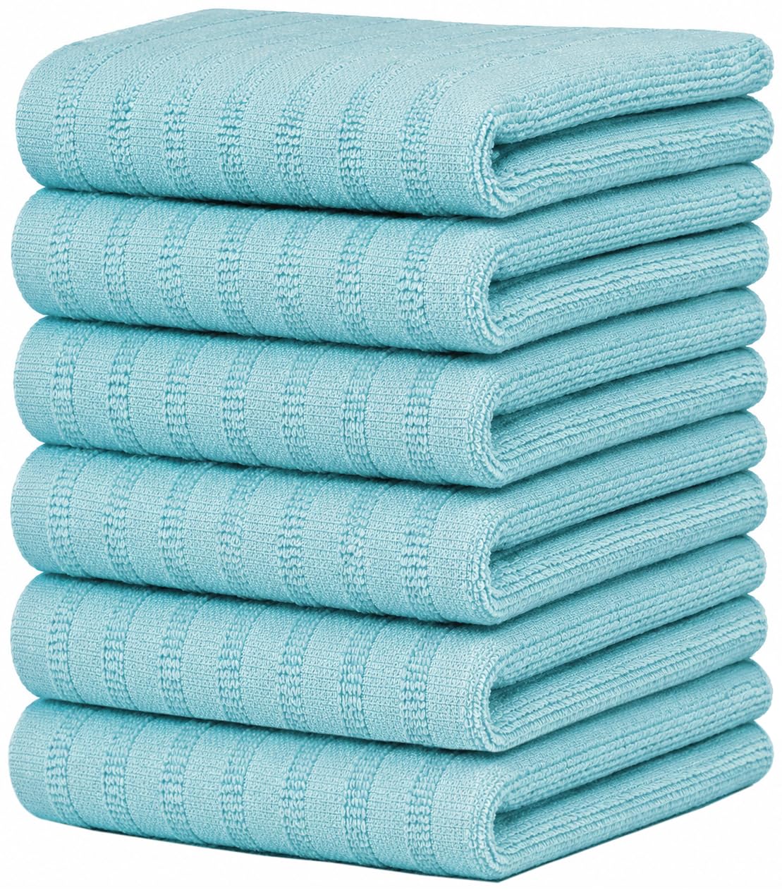 Premium Kitchen Towels 6 Pack 100% Cotton, 20"x28" Dish Towels - Grey