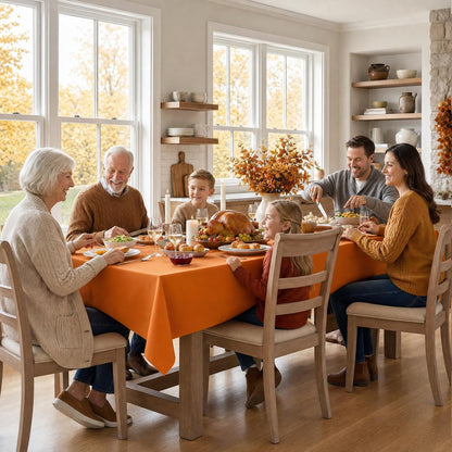 Softalker Orange Tablecloth Rectangle, 60 x 84 Inch