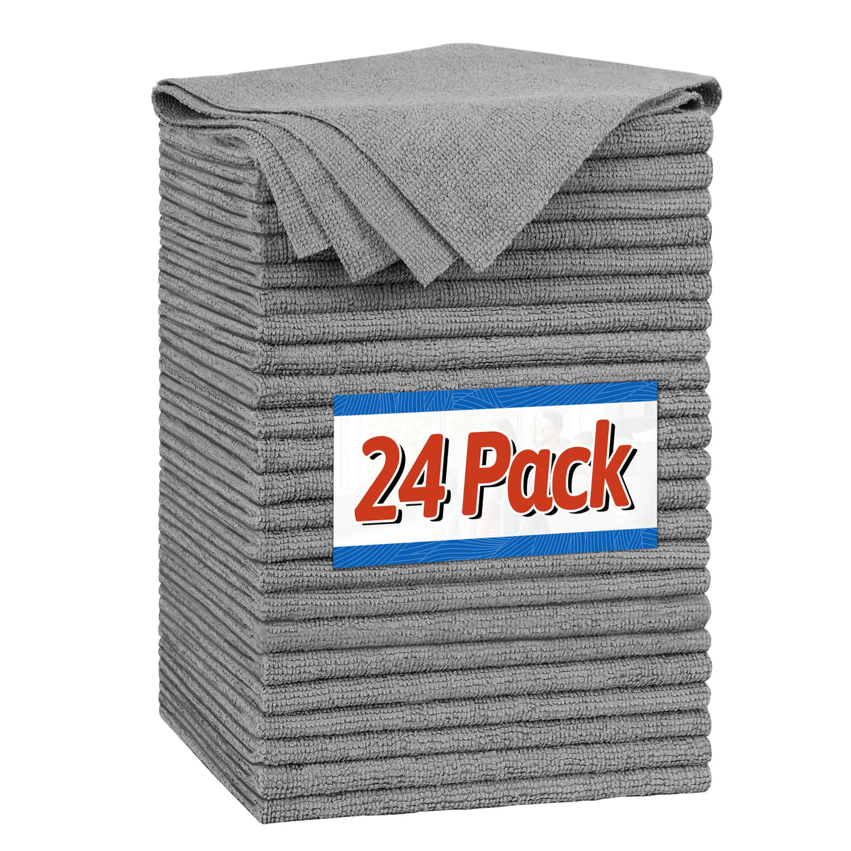 FIXSMITH Microfiber Cleaning Cloth, 100 Pack Shop Towels, Micro Fiber Cloth for Cleaning Car, All-Purpose Absorbent Cleaning Rags for Housekeeping, Dust Cloth for Office, Car Wash Towels, 12inx12in