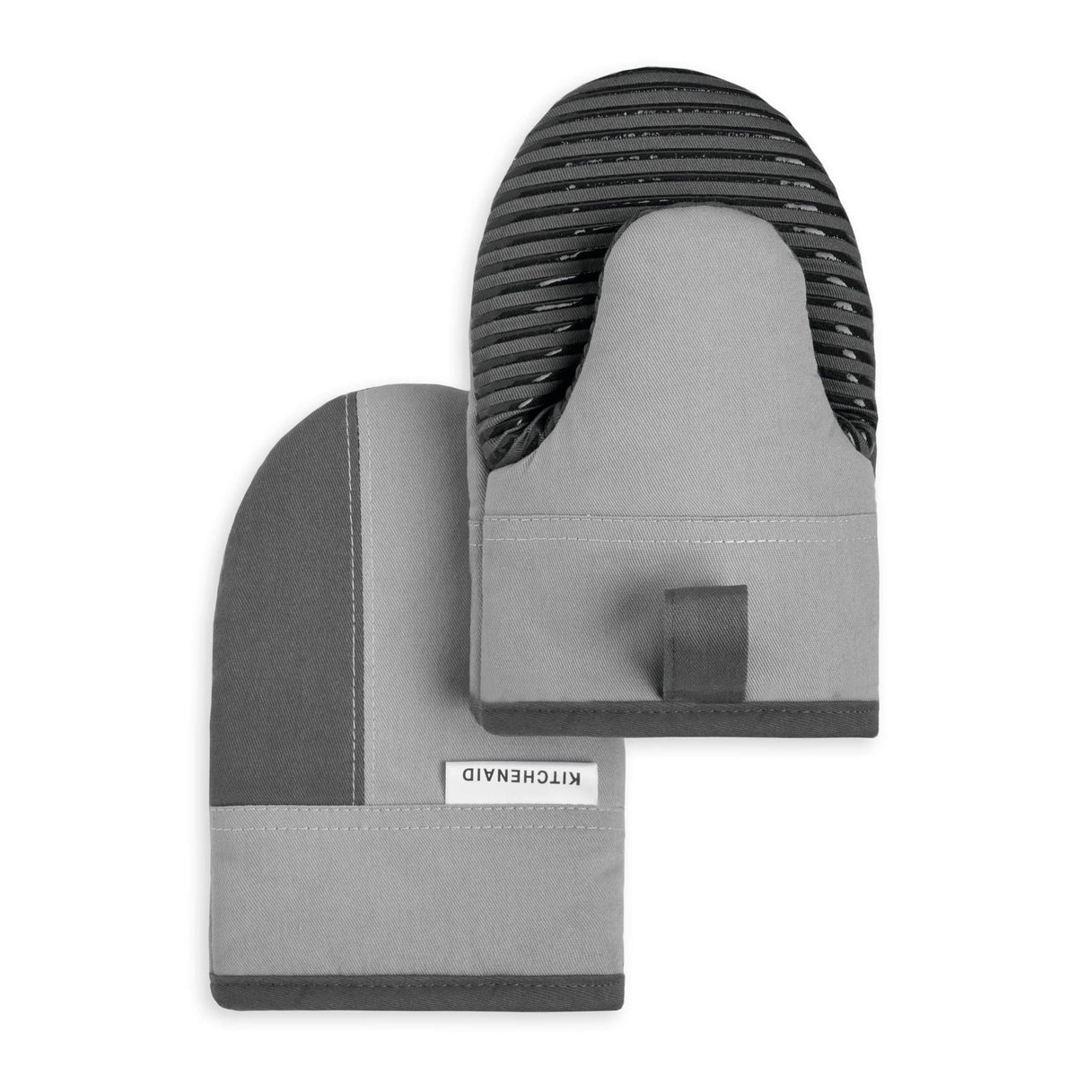 KitchenAid Beacon Two-Tone Non-Slip Mini Oven Mitt Set, Milkshake Tan/Beige, 5.5"x8", 2 Piece