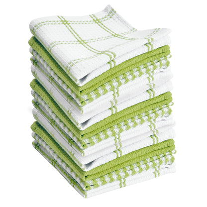 T-Fal Premium Waffle Dish Cloths: Highly Absorbent, Super Soft Long Lasting - 100% Cotton, 12"x13" Towel for Cleaning & Drying, (4-Pack), Sand