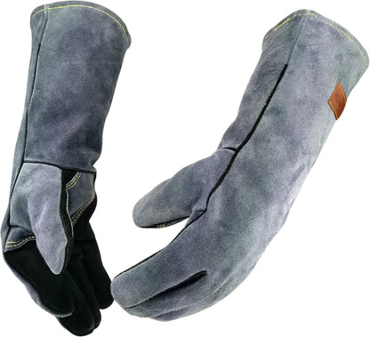 WZQH 16 In,932℉,Welding Gloves,Fireplace Glove,Fire & Heat Resistant,L
