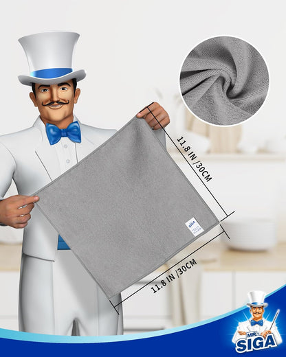 MR.SIGA Microfiber Cleaning Cloths, All Purpose Microfiber Towels, 15 Pack