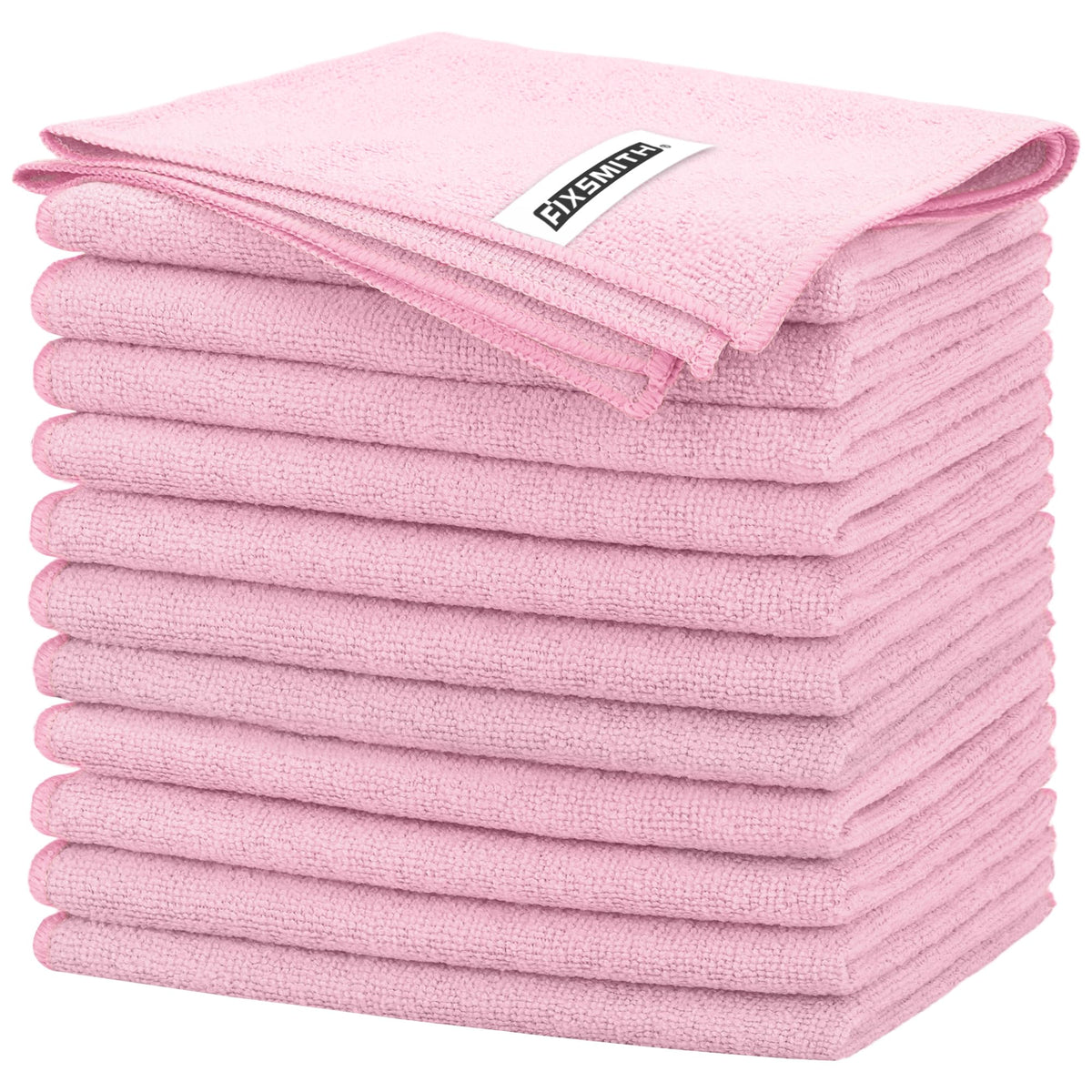 FIXSMITH Microfiber Cleaning Cloth - Pack of 8, Size: 12 x 16 in, Multi-Functional Cleaning Towels, Highly Absorbent Cleaning Rags, Lint-Free, Streak-Free Cleaning Cloths for Car Kitchen Home