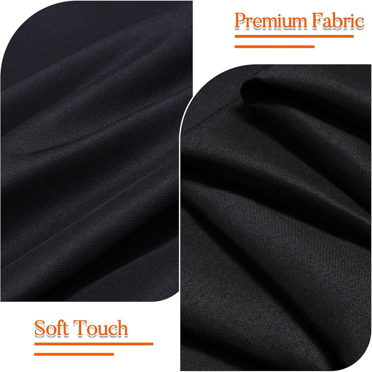 10 Pack Black Tablecloths 60 x 102 Inch for 6 Foot Rectangle Tables