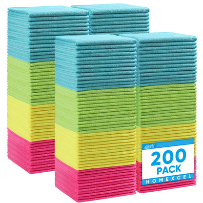 HOMEXCEL 8PK Microfiber Cleaning Cloth, Cleaning Rags for Home, 11.5x11.5in