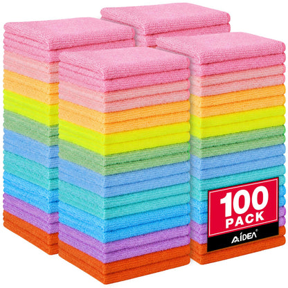 AIDEA Microfiber Cleaning Cloth-20PK, Microfiber Towels, Rags,11.5"×11.5"