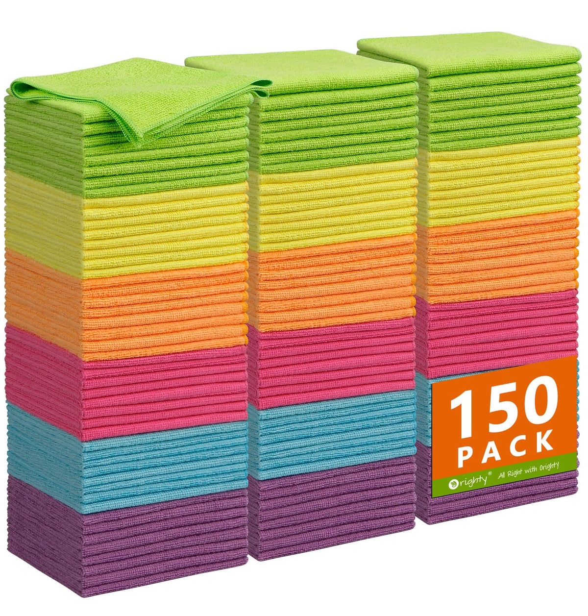 Orighty Microfiber Cleaning Cloth - 24 Pack, Cleaning Rags 12x11 inch