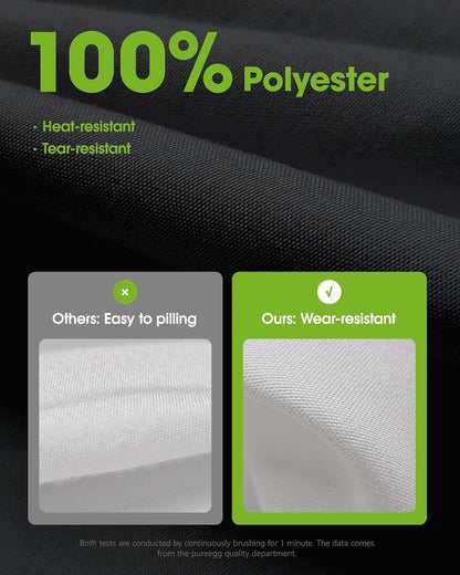 Pureegg Polyester Tablecloth 60" x 84" Reusable & Washable 1 Pack Black