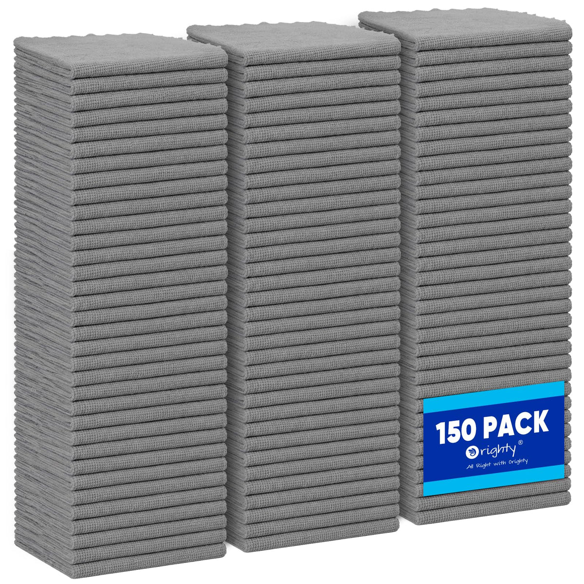 Orighty Microfiber Cleaning Cloth, Cleaning Rags, 12 Pack, 12x11 in