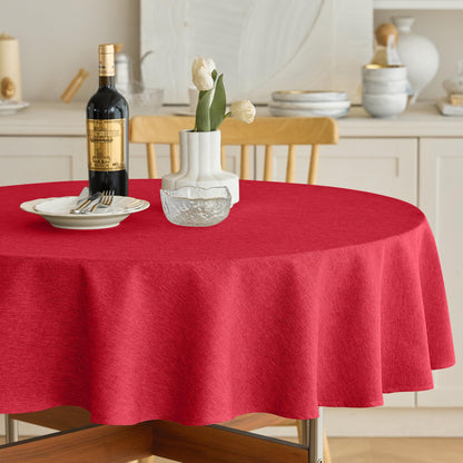 Decorelia Linen Textured Fall Tablecloth Rectangular Burnt Orange, 52"x70"