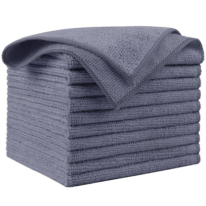 AIDEA Microfiber Cleaning Cloth Blue-50PK,Microfiber Towels for Cars 12×12"