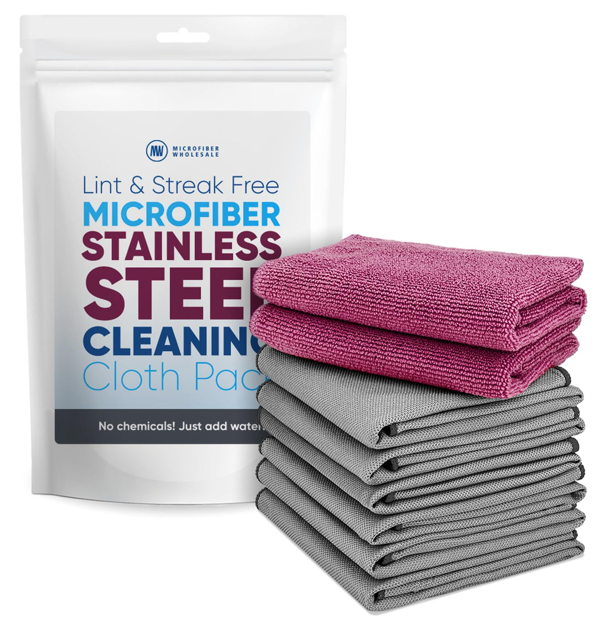 Claro 2 Step Glass Cleaning Cloth 8-Pack – Green Wet & Blue Dry Microfiber Towels Cleaning for Windows, Mirrors & Glass - Streak and Lint Free Cloth for Home, TV, Shower - Machine Washable
