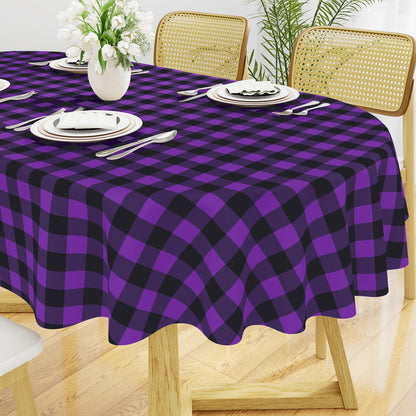 Smiry Fall Tablecloth, Flannel Backed Vinyl Table Cloth, 60"x84"