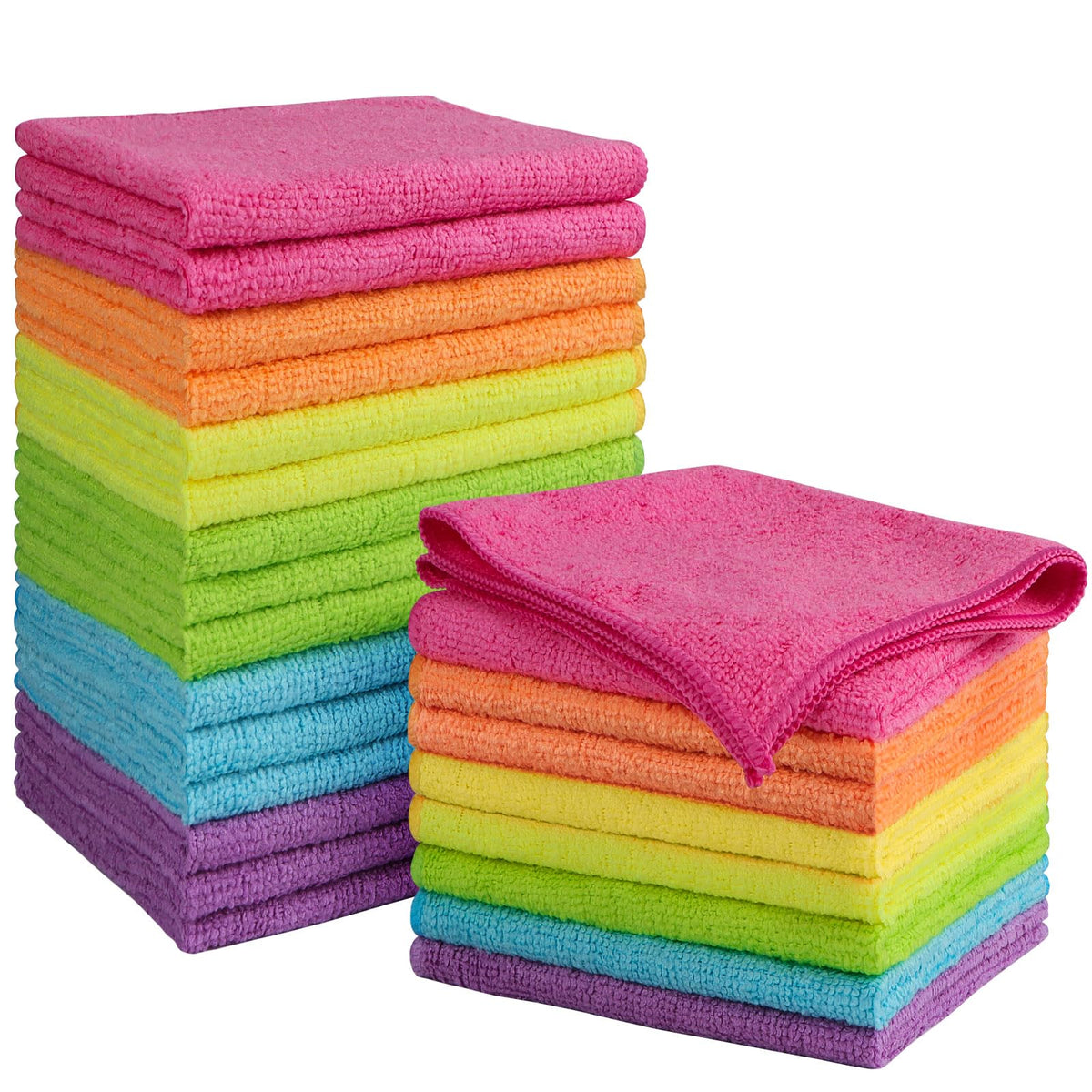 Orighty Microfiber Cleaning Cloth, Cleaning Rags, 12 Pack, 12x11 in