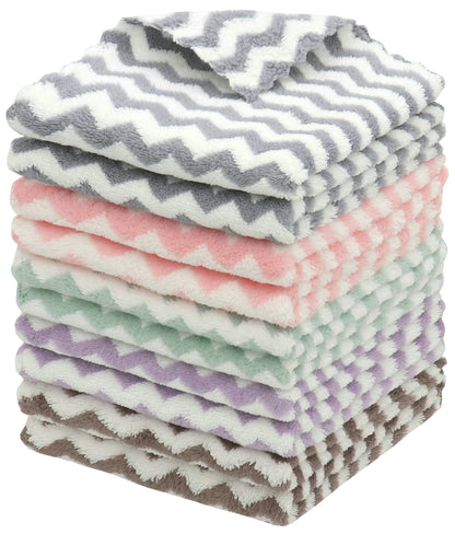 Microfiber Cleaning Cloth, 10 Pack Microfiber Rags,12”x12”,Mix Color