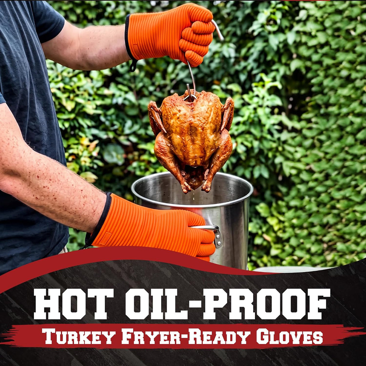 KITCHEN PERFECTION Smoker BBQ Grill Gloves - Heat Resistant Oven Mitts